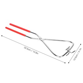 2Pcs Dipping Tong Pottery Tool, Glazing Tongs, Stainless Steel Dipping Tong, with Rubber Handle, 360° Blow Glaze for Sculpture