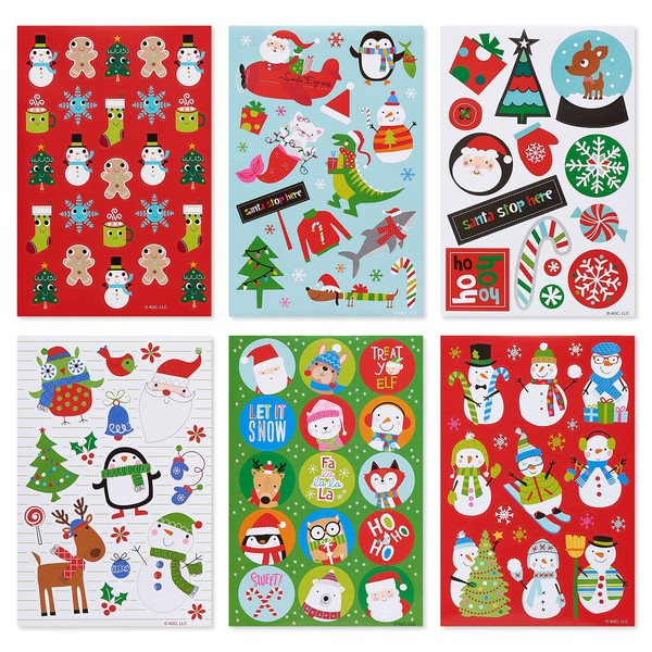 American Greetings 398-Count Bulk Christmas Stickers for Kids, Classic Holiday Characters