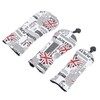 3PCS Golf Club Head Cover PU Waterproof English Flag Pattern