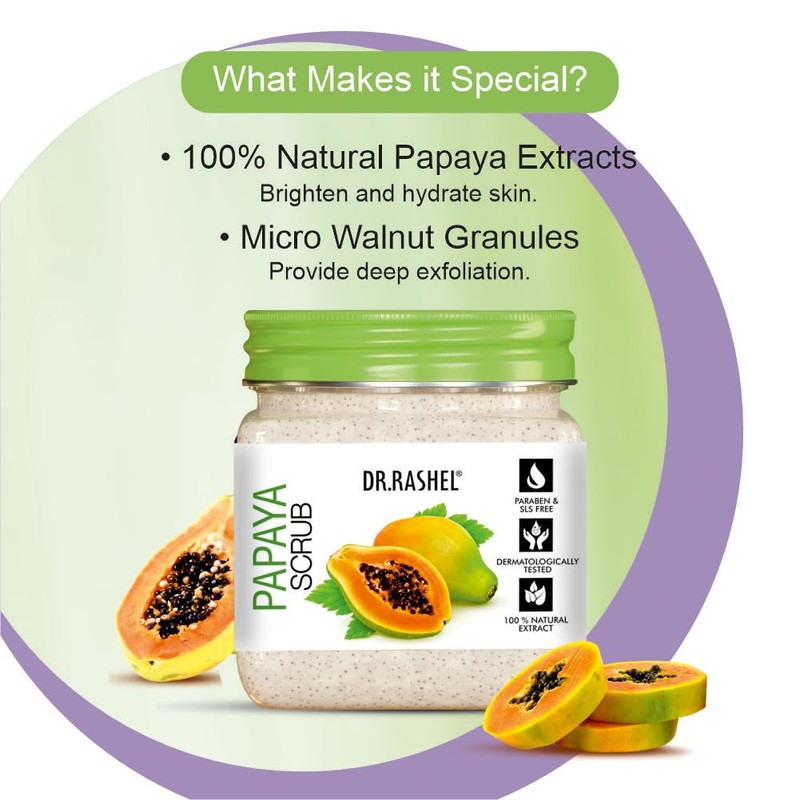 DR.RASHEL Papaya Scrub For Face & Body (380 ML) |