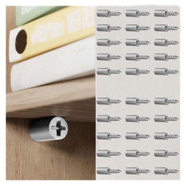 Beojonvy Pack of 30 Shelf Brackets - Self Tapping Shelf Brackets, Shelf Holders & Shelf Pins for Bookshelves, Cabinets & Furniture