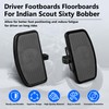 BAKAFOH D-shaped Driver Footboards Front Rider Foot Rest Floorboards for