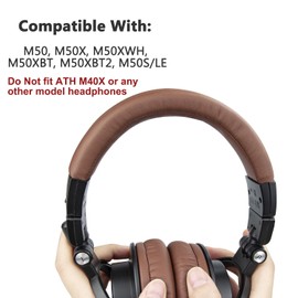 SOULWIT Replacement Headband Cover Pad for ATH M50 Series Headphones, Accessories Compatible with M50X, M50XWH, M50XBT, M50XBT2, M50S/LE - Headstrap Pad Repair Part-(Coffee)