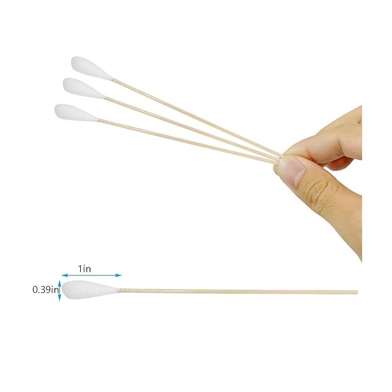 6 Inch Long Cotton Swabs (Large Size) 100pcs,Large Cotton Buds