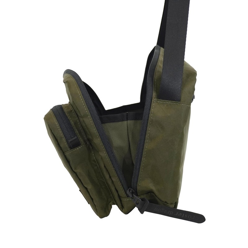 Croster Dragon Shoulder Bag, Bottle Shoulder Bag, Olive, green