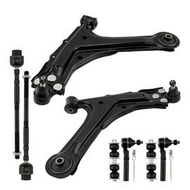 KAX Front End Suspension Kit 1995-2005 Chevy Cavalier Pontiac Sunfire, 2 Lower Control Arms 4 Outer & Inner Tie Rod Ends 2 Sway Bar Links K620271 K620272 ES3374 EV116 K6600-8pcs