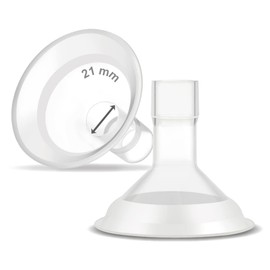 Maymom Myfit Comfy Series 21 Mm Diseño De Dos Piezas Embudo Compatible Con Extractores De Leche Medela; No Son Piezas Originales De La Bomba Medela; Reemplace Los Escudos De Medela; Ajuste El Conector Maxf