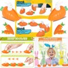 Pack of 10 Wind Up Toys Rabbits with Carrot, Wind-Up