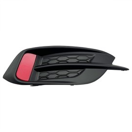 Replacement LH Rear Bumper Reflector and Grille Cover Tail Bezel Lens Driver side For 2016 2017 2018-2021 HONDA CIVIC SEDAN Reflex Lamp Housing, Red and Black