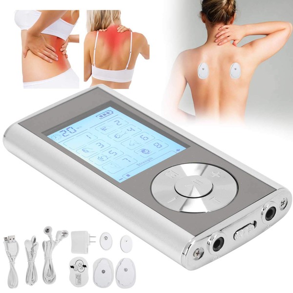 Electronic Pulse Massager, Tens Unit Machine, Digital Electric Massager Muscle Calming Device EMS Pulse Massager Pain Relief Muscle Stimulator TENS Physiotherapy Device (2#)