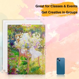 24 Pack Canvases for Painting 12 x 16 inch, Canvas Boards for Painting- Gesso Primed Acid-Free 100% Cotton Canvas Panels for Acrylics Oil Watercolor Tempera Paints