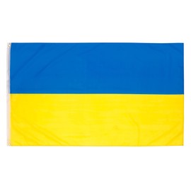 Aricona Ukraine Flag 90 x 150 cm, Ukrainian National Flag with Brass Eyelets, Weatherproof Flag for Flagpole, 100% Polyester
