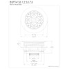 Kingston Brass BSFT4135 Watercourse 4-1/4" Round Brass Shower Base Drain,