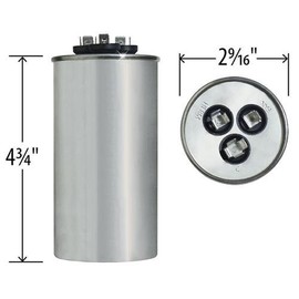 GE Genteq Round Capacitor 60 5 uf MFD 440 Volt Z97F9897 97F9897