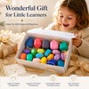 Montessori-Inspired Wooden Stacking Stones for Kids – Natural Wood Balance