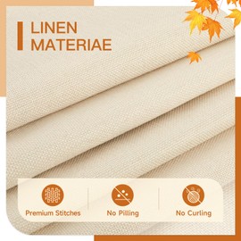 PITMT Autumn Cushion Cover, 40 x 40 cm, Set of 4 Cushion Covers, Autumn Vintage Style, Pumpkins, Bouquet, Linen, Autumn Decoration, Cushion Covers, Autumn Decoration for Sofa, Living Room, Bedroom