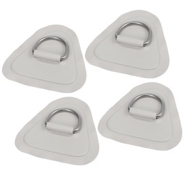 A ABSOPRO Kayak D Ring Patch Triangle PVC Stainless Steel Gray (Set of 4)