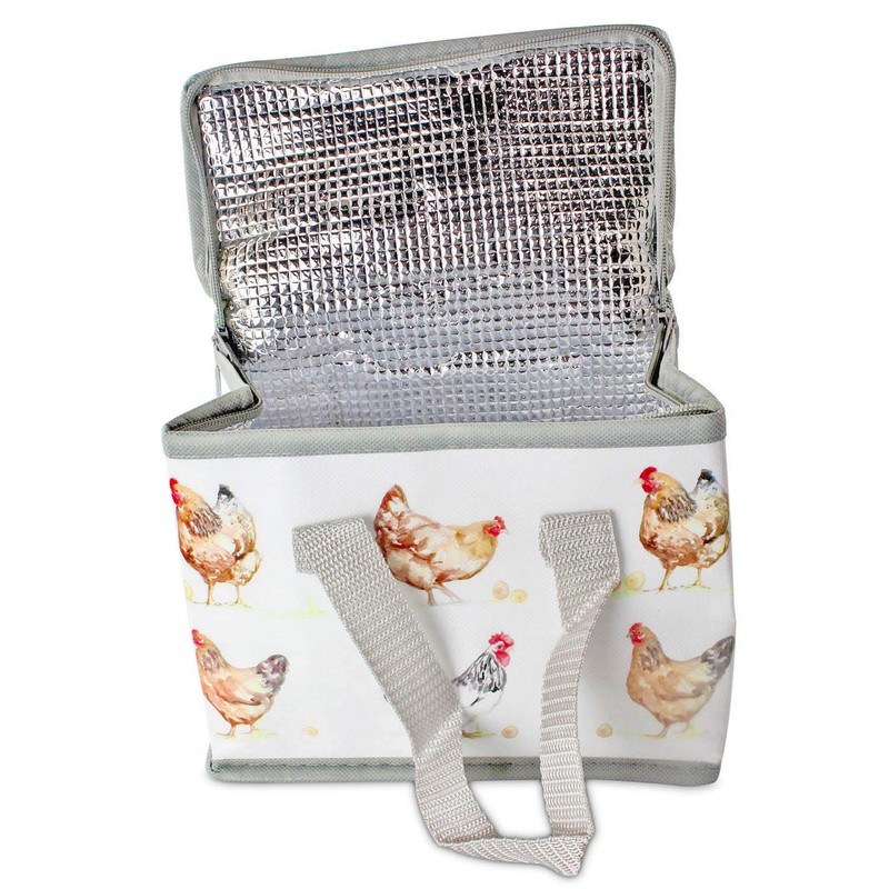 LEONARDO Lesser & Pavey Lunch Bag Chickens, Multi-Colour, 22 x