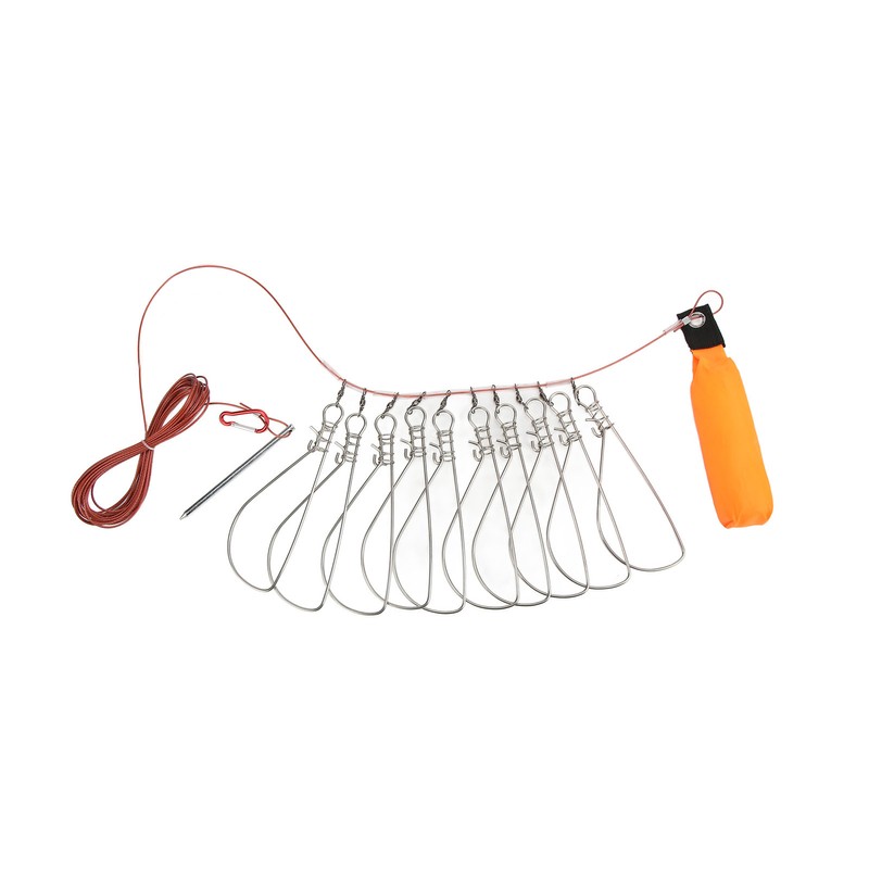 Live Fish Lock with Foam Float Stick Steel Wire Fishing
