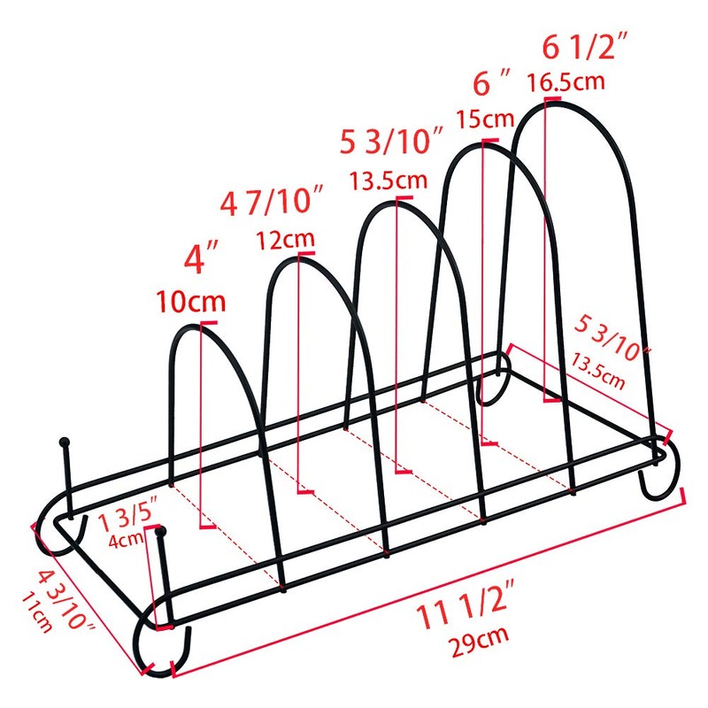 Artliving 5-Tier Metal Scrollwork Dish Rack Plate Rack Display Stand