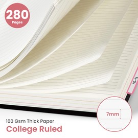 Taja Spiral Notebooks for Work 5 Subject Notebook with Removable Dividers
