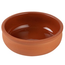 Restaurantware-Terra Tek 6.8 Ounce Terracotta Cazuelas, 10 Brown Glazed Clay Pots For Cooking - Oven-Ready, Microwavable, Terracotta Serving Pots, Dishwashable, For Cooking And Serving