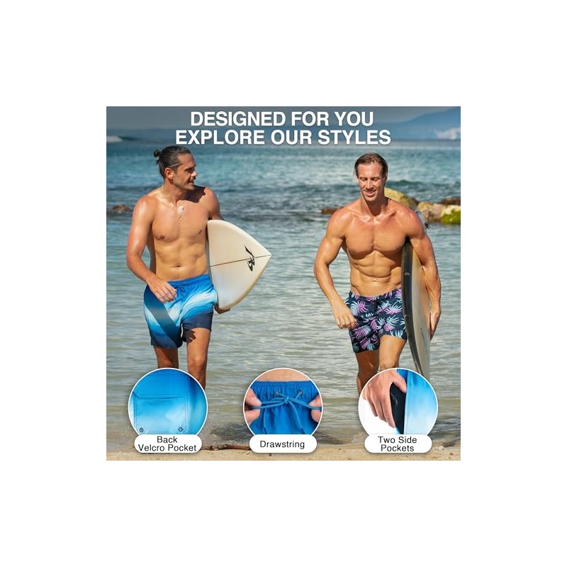 Kanu Surf Men's Adventure Swim Trunks, Dipping Blue, XX-Large