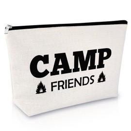 Camping Gifts for Women Girls Makeup Bag Camping Deals Graduation Birthday Gift for Camp Lovers Campers Accessories Cosmetic Bag Christmas Birthday Presents for Sister Friends Camp Gifts Travel Pouch