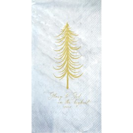 Pearls Of Parchment Inspirational Winter Paper Napkins | Glory to God in the Highest | 16-Count | Christmas Scripture Napkins, Christmas Napkins, Winter Napkins, Religious Christmas Napkins