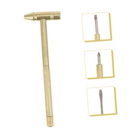 WHAMVOX 1set Mini Hammer Tool Multifunctional Diy Copper Hammer with Screwdriver Portable and Lightweight for Model Assembly and Craft Projects