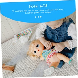 CORHAD 3pcs High Temperature Doll Wigs Doll Hair for Custom Styling Realistic Curly Hair Color Options Light Lake Gradient