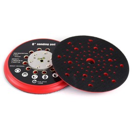 6 Inch Sanding Pad Replacement Pad, Dust-Free Medium Hook and Loop Multi-Hole Grinding Plate Red, Replace for Bosch GET75-6 Dual-Mode Random Orbit Sander Accessories, Pack of 2