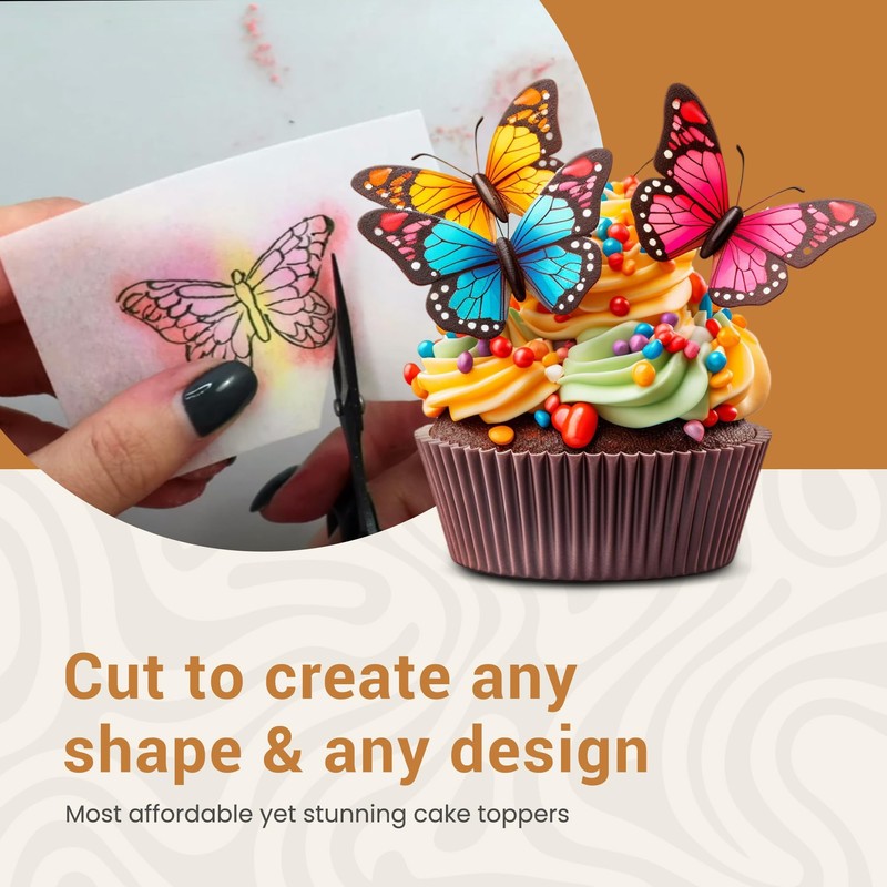 Wafer Paper Edible Sheets | Edible Paper for Cakes, Cupcakes,