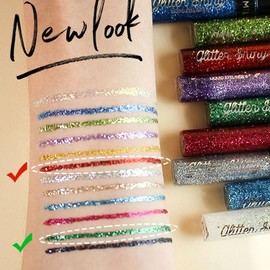 Green & Red Glitter Liquid Eyeshadow Set, Shimmering Liquid Eye Shadows, Golden Red Green Glitter Eyeliners, Waterproof Smudge-proof Long Lasting Easy to Apply Shiny Liquid Eyeshadow for Christmas New