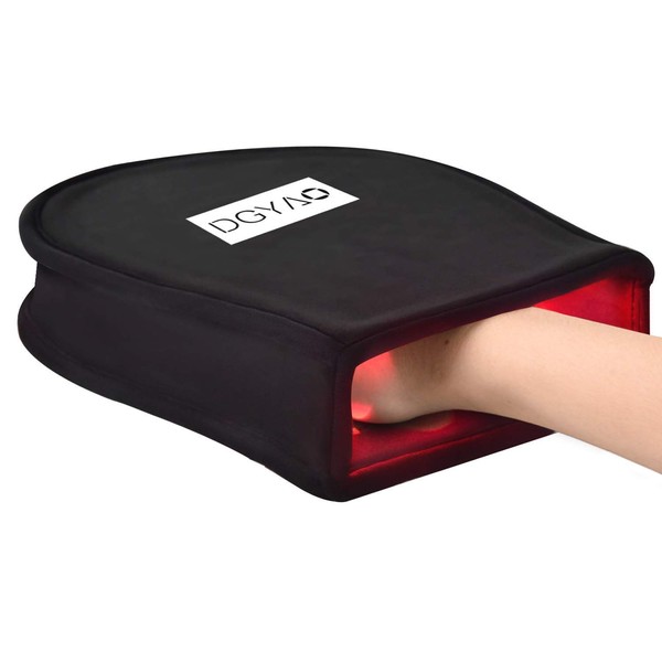 HAIYUE Red Light Therapy Devices 880nm LED Near Infrared for Hand Pain Relief Mitten Double Side pad for Sport Pain Fingers