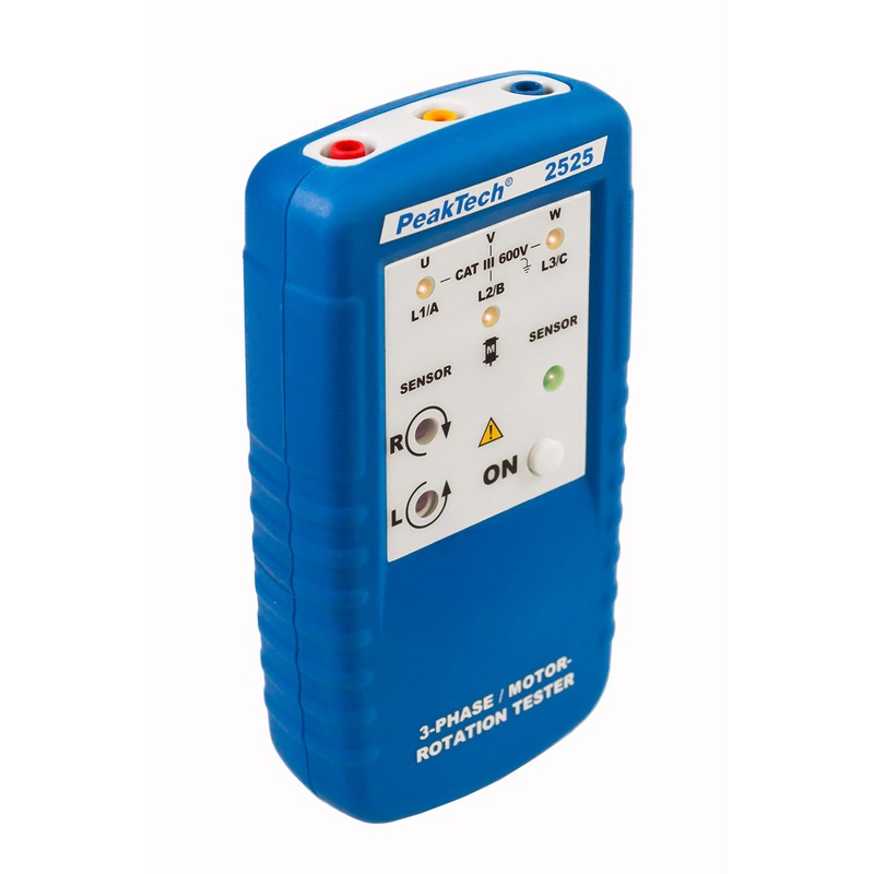 PeakTech 2525 Rotary Field Meter 3 Phases, Rotation Direction Indicator/Digital