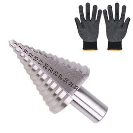 Norhogo HSS Step Drill [10 mm Shank] - Fits Any Drill Chuck - Taper Drill Diameter 5-35 mm, Cone Drill Ideal for Metal, Wood, Plastic, Silver, 13 Steps Cone Drill