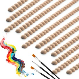 JSIWOTH 12 Pcs Beaded Wood Trim, Half Round Wood Beads Molding Strips, 15.75" Unfinished Wooden Moulding for DIY Crafts, Wall, Cabinet, Frame & Door Decoration(Paintable, W:0.55in × T:0.28in)