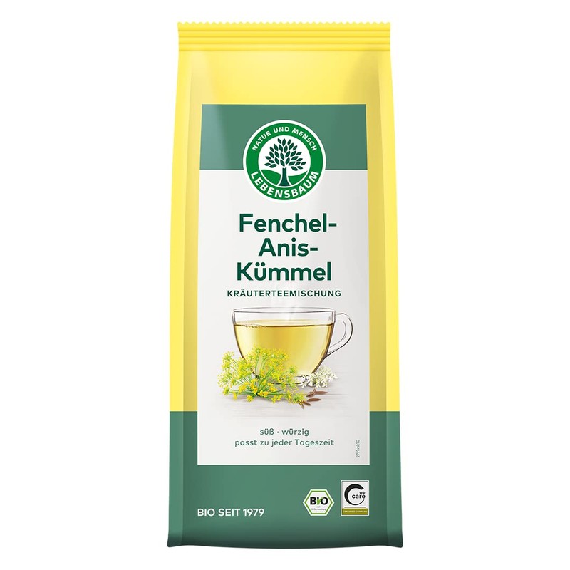 LEBENSBAUM Tee Fenchel Anis Kümmel, Bio-Tee süß-würzig, Kräutertee Beutel, 100%