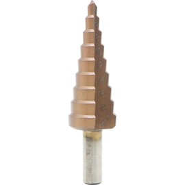 M35 Cobalt Step Drill Bit - Multifunctional Titanium-Plated HSS Cone Drill Bit, 9 Sizes 4-20mm, for Sheet Metal Drilling and Cutting, Stainless Steel, Metal Fabrication DIY Electrician (4-20mm)