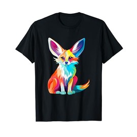 Colorful Pop Art Fennec Fox T-Shirt