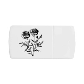 'Marigold Flowers' Pill Box with Tablet Splitter (PI00032691)