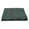 King & Priory Dark Green Herringbone Embroidered Pheasant Pocket Square,