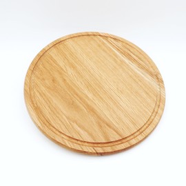 JOWE Round Wooden Kitchen Chopping Board in Oak | Oak Wooden Snack Board 25x25 cm | Round, 1 Piece