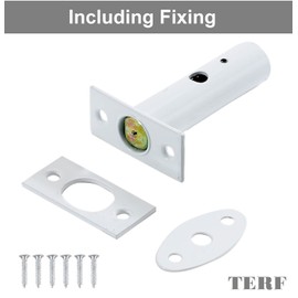 TERF® Heavy Duty White 55mm Mortice Door Window Rack Bolt Security Lock Bolt with Fixing Screws - Pack of 2
