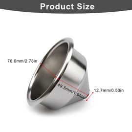 KINHARD Coffee Filter Stainless Steel Coffee Filter for Bottomless Handle with 5.8 cm Diameter Reusable Coffee Hand Filter for Home, Cafe, Office