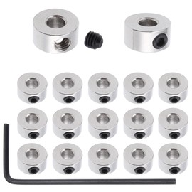 Hobbypark 15pcs 1/8" Plated Landing Gear Stopper Set Wheel Collar 8x3.1mm / 0.31"x 0.12" RC Airplane Replacement
