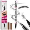 iMethod Curved Eyebrow Pen - Microblading, Liquid, 2-in-1 Dual-Ended with