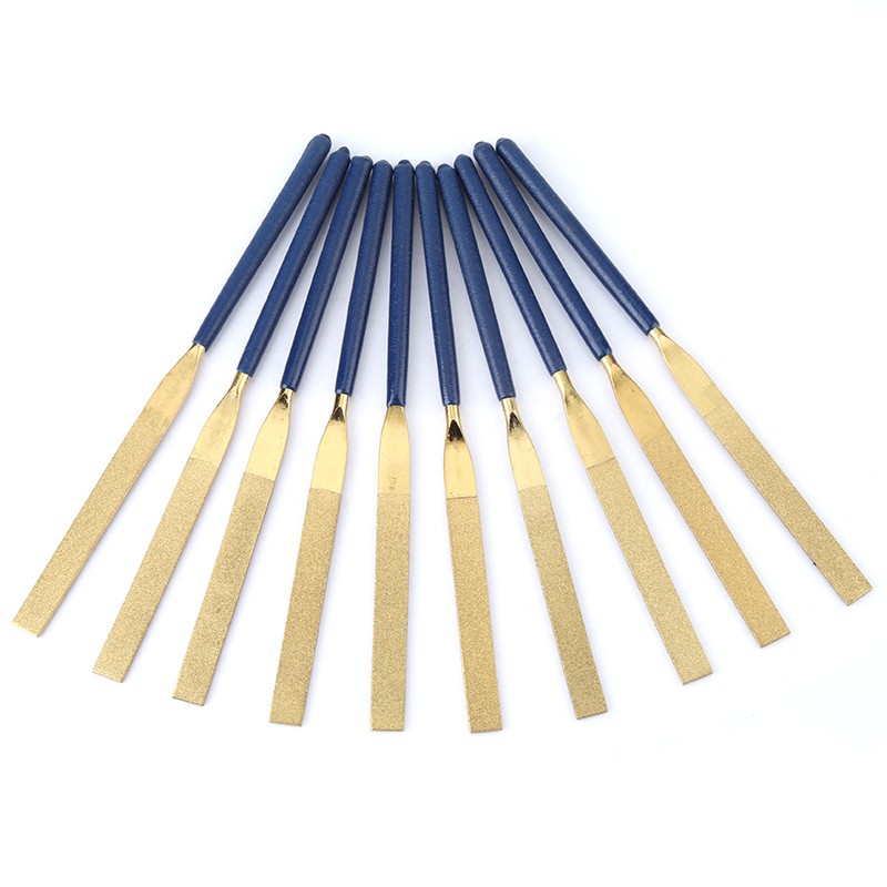 10Pcs High Wear resistant Diamond Flat Files Jewelry Repair Tool
