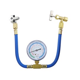 Wisepick R290 and R600A Charging Hose and Gauge Set with Can Tap and BPV31 Bullet Piercing Valves